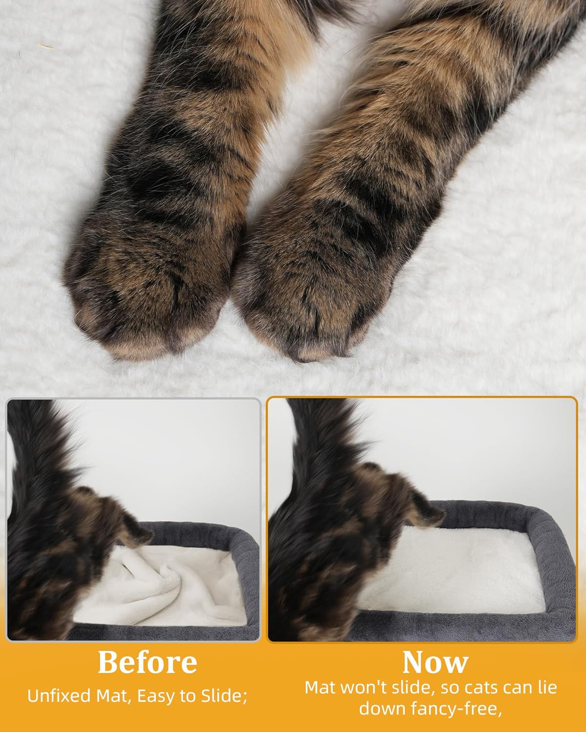 Multi-Functional Cat Condo | Cat Bed Tower with Scratching Ramp & Toy Ball, Holds up to 80 lbs