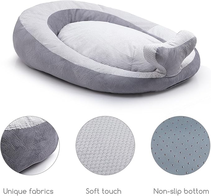 Heart-Shaped Pet Bed – 27" Soft Low-Edge Cat & Small Dog Cushion with Bow Design